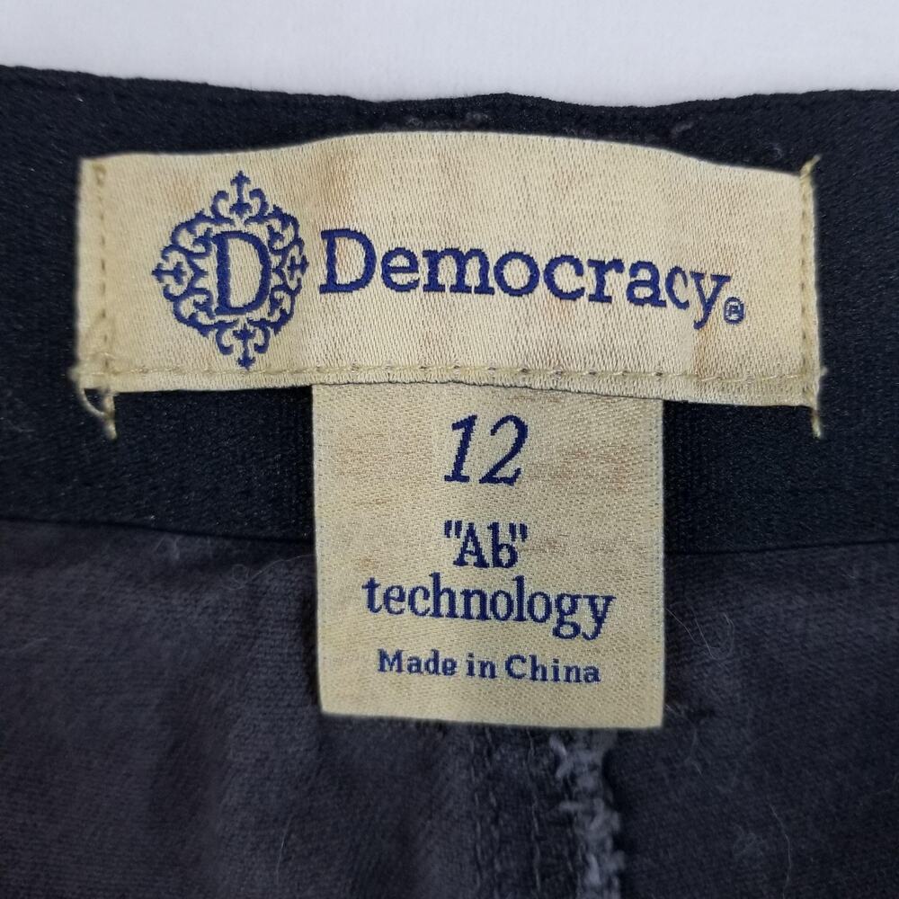 Democracy Jeans Womens 12 Gray Skyrise Booty Lift Flare Stretch Denim Bootcut - Picture 3 of 10
